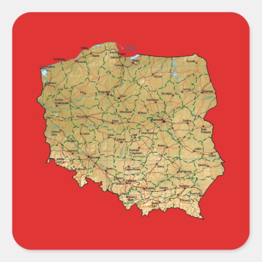Polen Map Sticker (Voorkant)