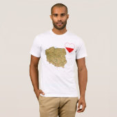 Polen Markthart en kaart T-Shirt (Voorkant volledig)