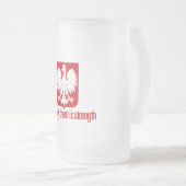 Polen - met eenheidskracht matglas bierpul (Voorkant rechts)