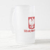 Polen - met eenheidskracht matglas bierpul (Voorkant links)