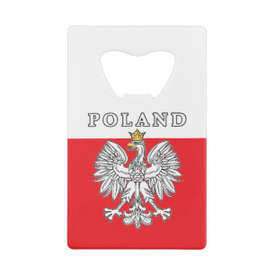 Polen met Poolse adelaar Creditkaart Flessenopener