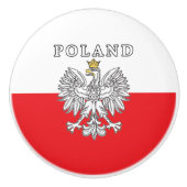 Polen met Poolse adelaar Keramische Knop (Voorkant)