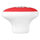 Polen met Poolse adelaar Keramische Knop (Zijkant)