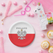 Polen met Poolse adelaar Papieren Bordje (Feest)