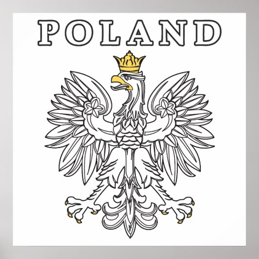 Polen met Poolse adelaar Poster (Voorkant)