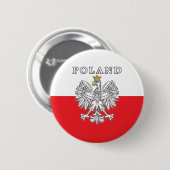 Polen met Poolse adelaar Ronde Button 5,7 Cm (Voorkant /achterkant)