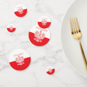 Polen met rode Poolse adelaar Confetti (Groep)
