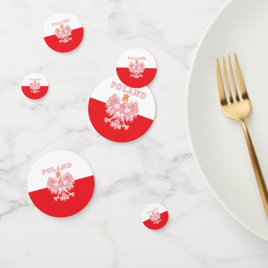 Polen met rode Poolse adelaar Confetti (Groep)