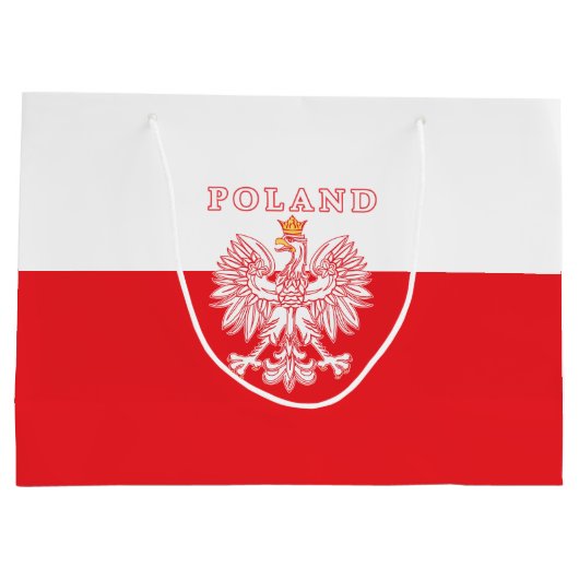 Polen met rode Poolse adelaar Groot Cadeauzakje (Achterkant)