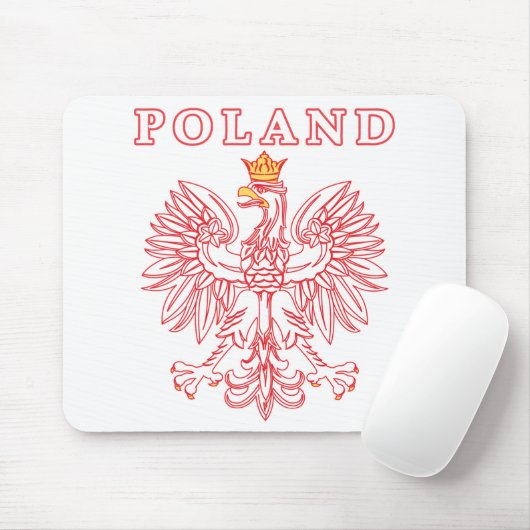 Polen met rode Poolse adelaar Muismat (Met muis)