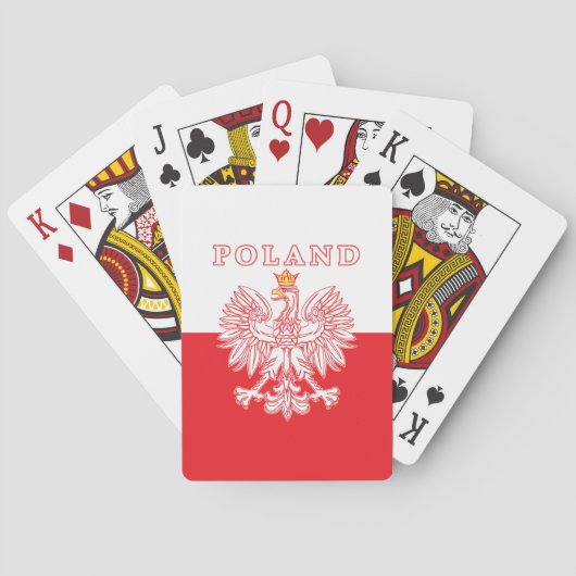 Polen met rode Poolse adelaar Pokerkaarten (Achterkant)