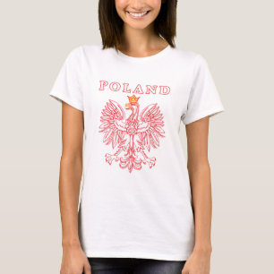 Polen met rode Poolse adelaar T-shirt