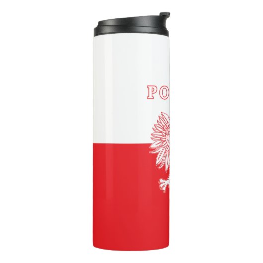 Polen met rode Poolse adelaar Thermosbeker (Gedraaid links)