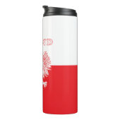 Polen met rode Poolse adelaar Thermosbeker (Geroteerd rechts)