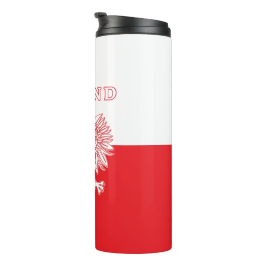 Polen met rode Poolse adelaar Thermosbeker (Geroteerd rechts)