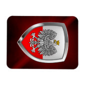 Polen Metallic Emblem Magneet (Horizontaal)