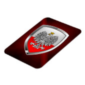 Polen Metallic Emblem Magneet (Linkerzijde)