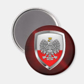 Polen Metallic Emblem Magneet (Voorkant / Achterkant)