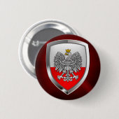 Polen Metallic Emblem Ronde Button 5,7 Cm (Voorkant /achterkant)
