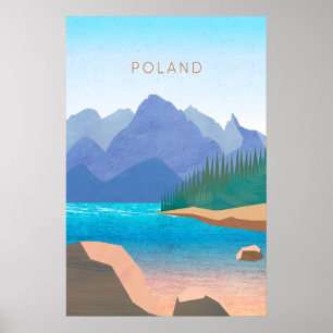 Polen Minimaal Reisposter Poster