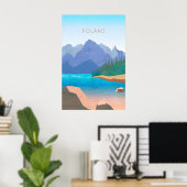 Polen Minimaal Reisposter Poster (Thuiskantoor)