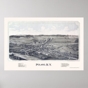 Polen, NY Panoramic Map - 1890 Poster