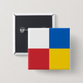 Polen Oekraïne Vierkante Button 5,1 Cm (Voorkant /achterkant)