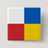 Polen Oekraïne Vierkante Button 5,1 Cm (Voorkant)