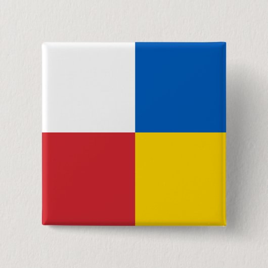 Polen Oekraïne Vierkante Button 5,1 Cm (Voorkant)