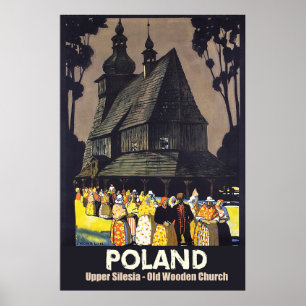 Polen, Opper-Silezië, Houten Kerk Poster