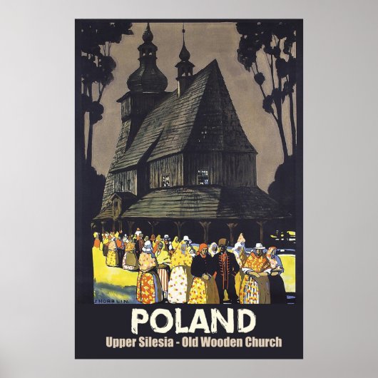 Polen, Opper-Silezië, Houten Kerk Poster (Voorkant)