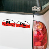 Polen PL Europees ovaal Bumpersticker (Op Truck)