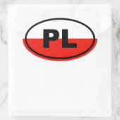 Polen PL Europees Ovale Sticker (Tas)