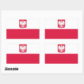 Polen/Polen/Poolse vlag Rechthoekige Sticker (Vel)