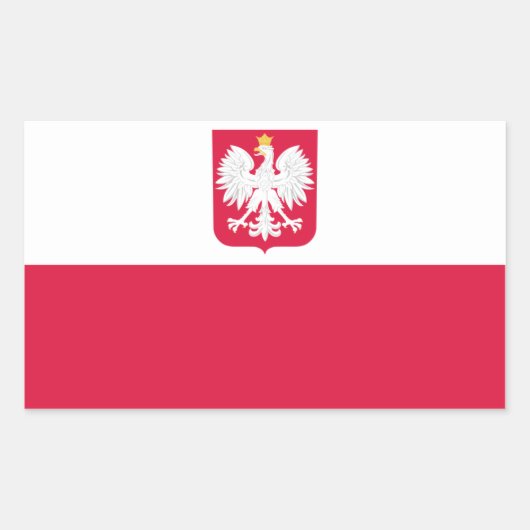 Polen/Polen/Poolse vlag Rechthoekige Sticker (Voorkant)