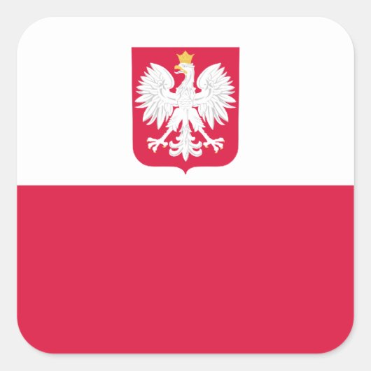 Polen/Polen/Poolse vlag Vierkante Sticker (Voorkant)