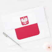 Polen/Polen/Poolse vlag Vierkante Sticker (Envelop)