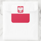 Polen/Polen/Poolse vlag Vierkante Sticker (Tas)