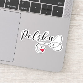 Polen Polska Hart Vlag Sticker
