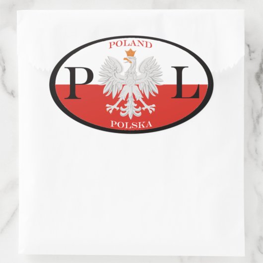 Polen Polska PL Ovale Sticker (Tas)