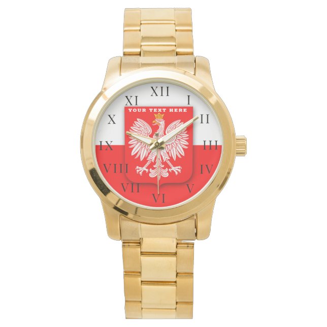 polen polska polska polski adelaar embleem horloge (Voorkant)