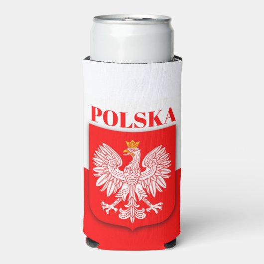 polen polska poolse embleem adelaar seltzer blikjeskoeler (Seltzer Voorkant)