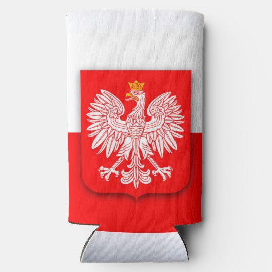 polen polska poolse embleem adelaar seltzer blikjeskoeler (Achterkant)