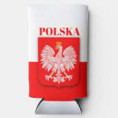 polen polska poolse embleem adelaar seltzer blikjeskoeler (Voorkant)