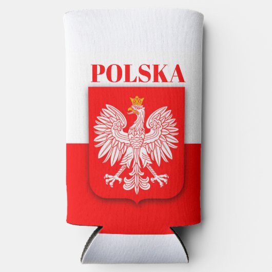 polen polska poolse embleem adelaar seltzer blikjeskoeler (Voorkant)