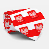 Polen Polska Poolse vlag Patriotic Pattern Neck T Stropdas (Opgerold)