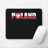 Polen Polska Poolse vlag Souvenir Gift Love Muismat (Met muis)