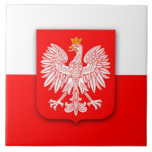 polen polska rode witte adelaar polish tegeltje (Voorkant)