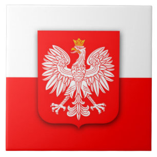 polen polska rode witte adelaar polish tegeltje