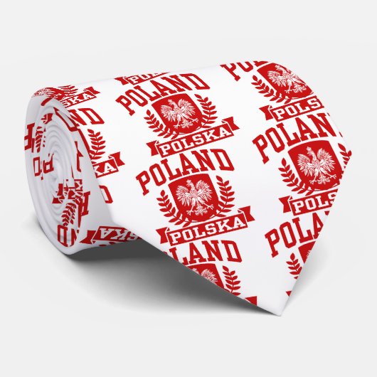 Polen Polska Stropdas (Opgerold)